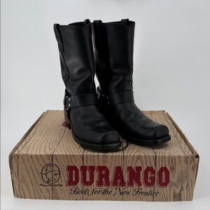 Durango Boots Men’s Size 10 D Black with silver hardware Leather